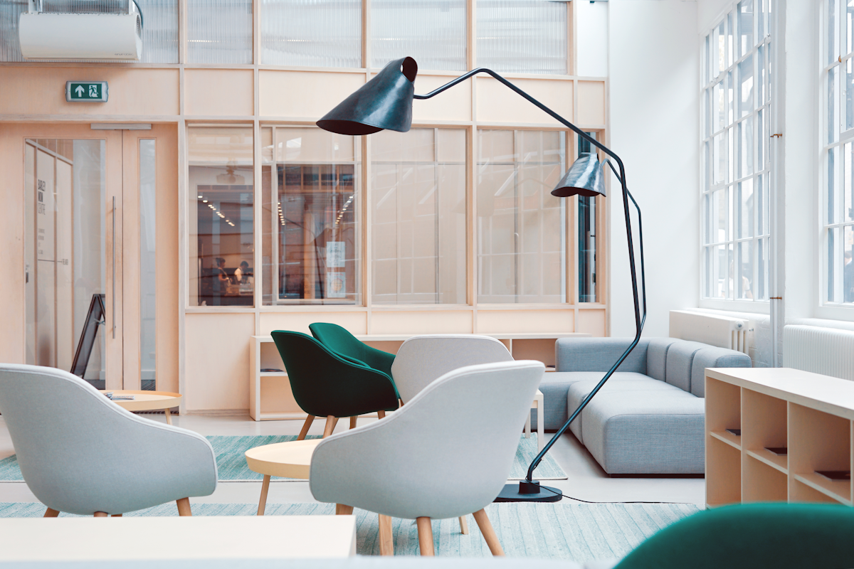 Open workspace with natural light